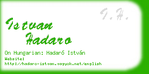 istvan hadaro business card