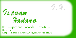 istvan hadaro business card